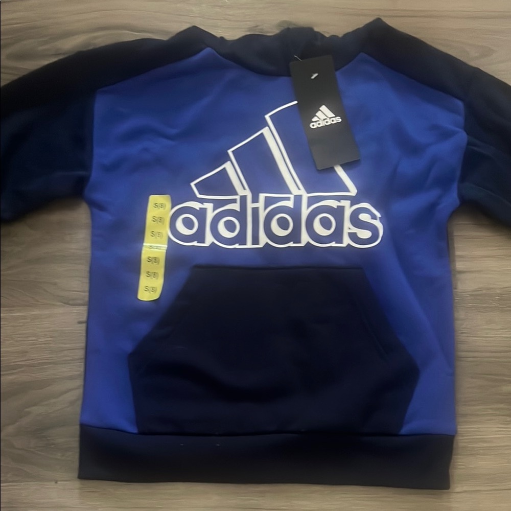 adidas Kids Blue and Black Hoodie